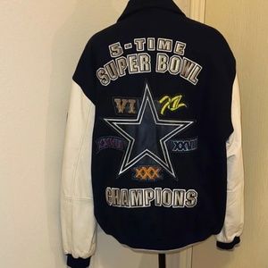 Dallas Cowboys Super Bowl Jacket Leather Sleeves